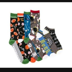 Mens Socks, Sports Theme, New